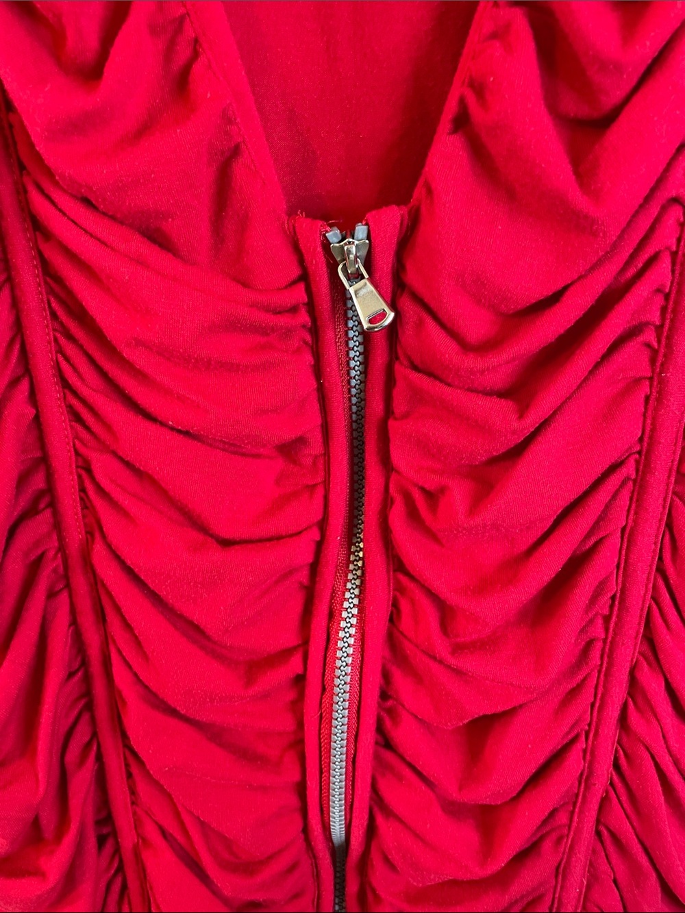 Torrid Zip Up Ruched Top - Picture 3 of 5